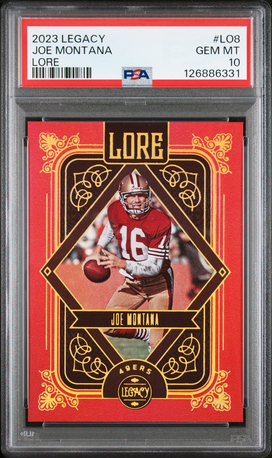 2023 Panini Legacy Lore #LO8 Joe Montana PSA 10
