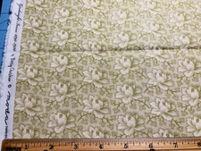 MODA Fabrics GOODNIGHT IRENE Civil War Repro 1890 BETSY CHUTCHIAN Green Roses FQ