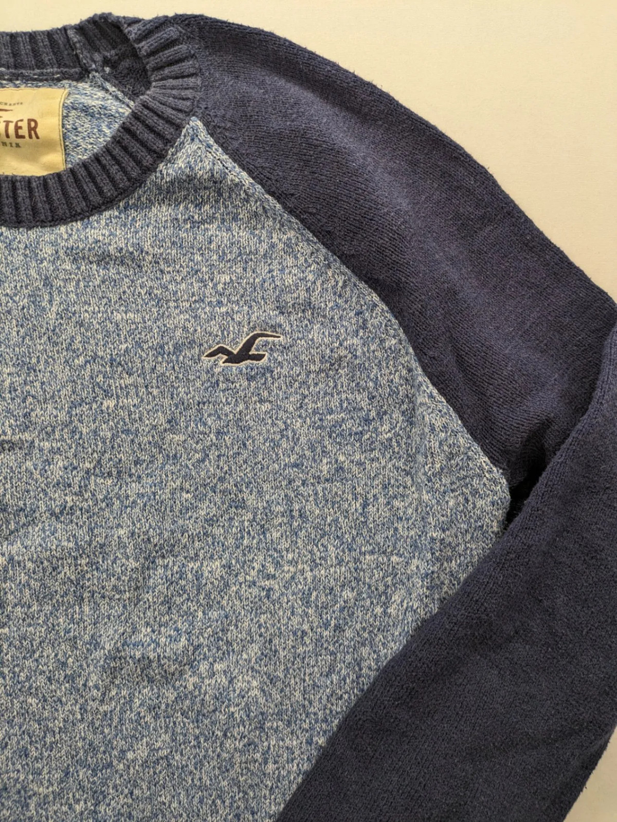 Hollister Herren Pullover Strickpullover Gr S Blau Mehrfarbig Raglan 2155 image 5