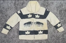 Vintage Bison Buffalo Maple Life Cowichan Sweater