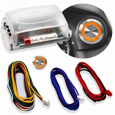 12V Ignition Orange LED Billet Push Button St...