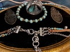 ✶Affordable Fashion✶ VINTAGE Costume TurquoiseJewelry Suite✶ Necklace TRANSFORMS — photo 6