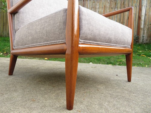 New Upholstery T.H ROBSJOHN GIBBINGS LOUNGE CHAIR & OTTOMAN Footstool; MCM Vtg - Picture 10 of 21