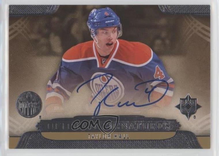 2013-14 Upper Deck Ultimate Collection Signatures Taylor Hall #US-TH Auto 0gy4