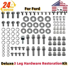 For Ford F100 F250 F350 West Coast 3Leg Mirror Deluxe Stainless RestoKit 1967-79