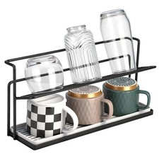 Water Bottle 2 Tier Water Bottle Drying Rack with Drain Tray, Space Saving Me...