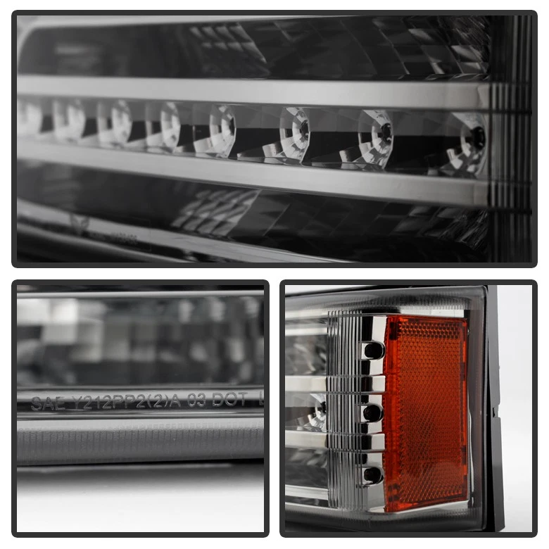 Luces de señal de estacionamiento LED DRL para parachoques Chevy Silverado Avalanche 2003-2006 Smoke Foto 4 de 4