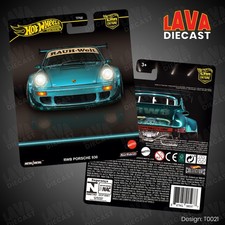 Custom Diecast Card 4 Hot wheels RLC Exclusive RWB Porsche 930 Collectors Teal