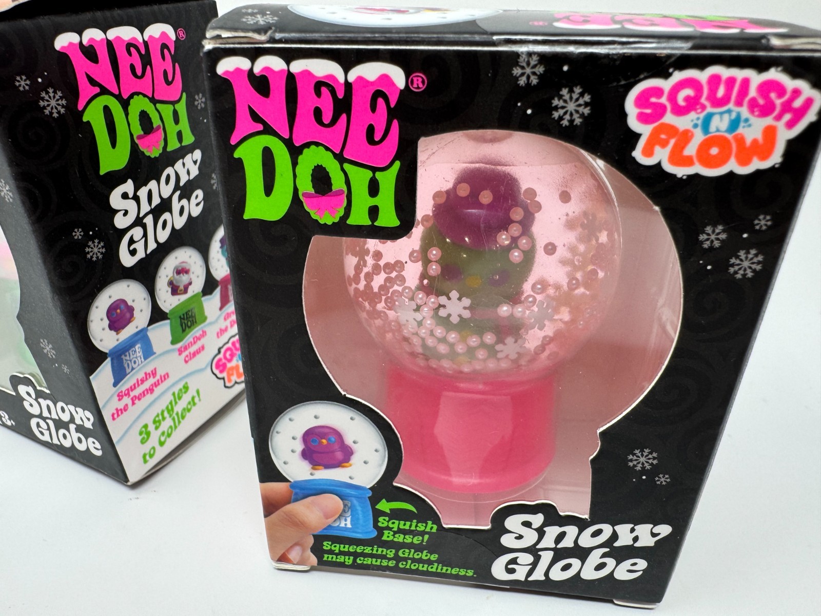 Needoh Snowman Groovy The Dohman & Santa NEE DOH Squish N Flow Snow ...