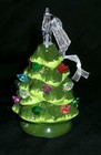 Ceramic Christmas Winter Tree Ornament-Light Up-Green-Multicolored Lights-NEW — photo 8