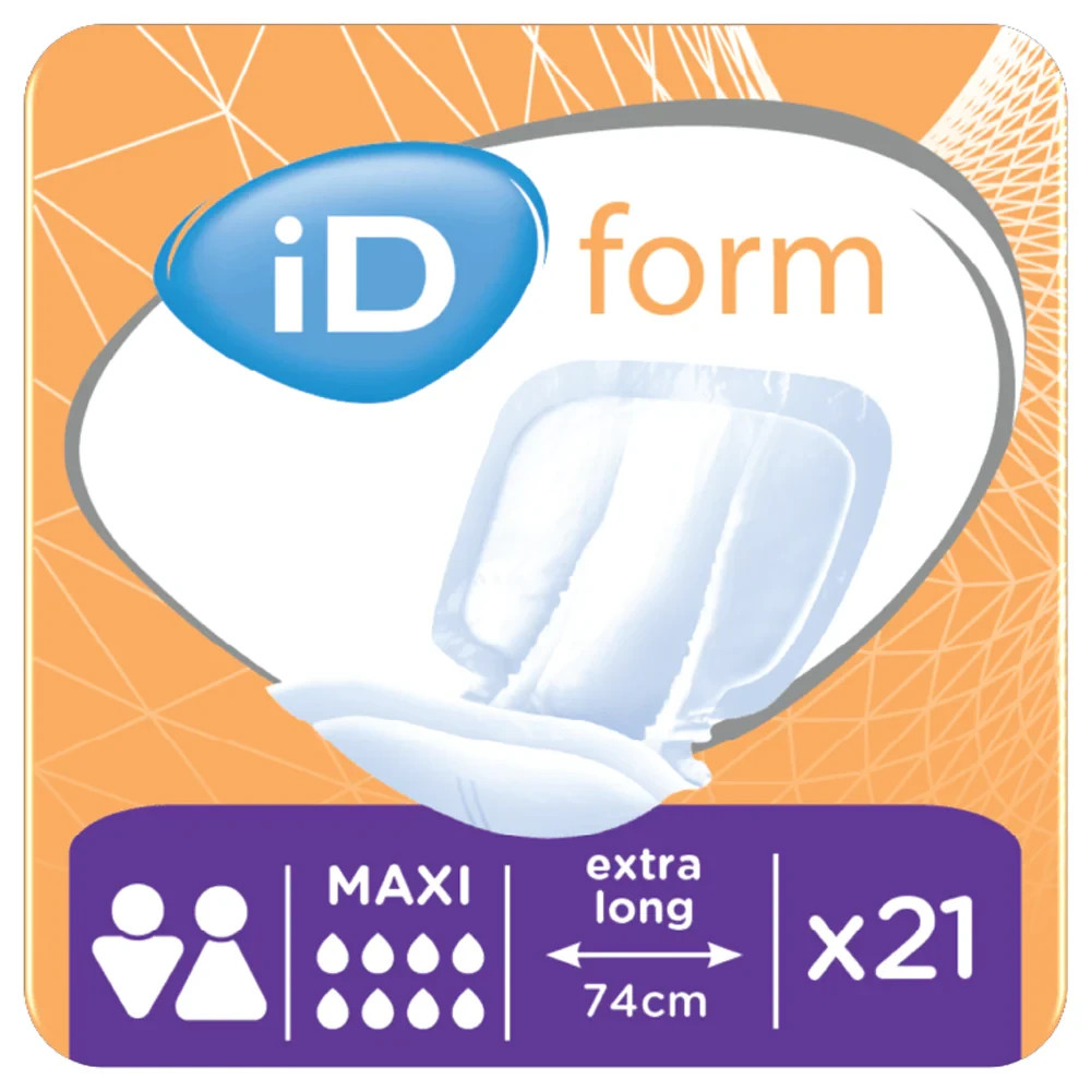 Protection urinaire anatomique iD Form Maxi pour incontinence forte x21 couches