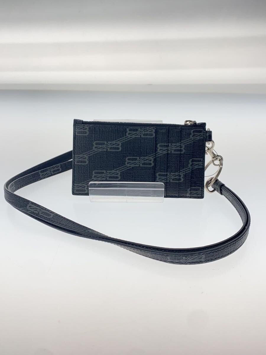 BALENCIAGA Fragment Case, Card Case, Leather, Black, All-Over Print, Men's, 5946 thumbnail 2