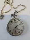 Antique 1926 Illinois Grade 406 Pocket Watch - 17J Art Deco - Wadsworth RGP Case