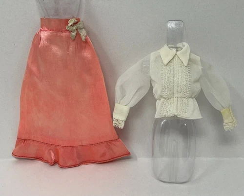 Vintage Barbie Clothes Best Buy Doll Outfit #8689 Pink Satin Skirt And Blouse
