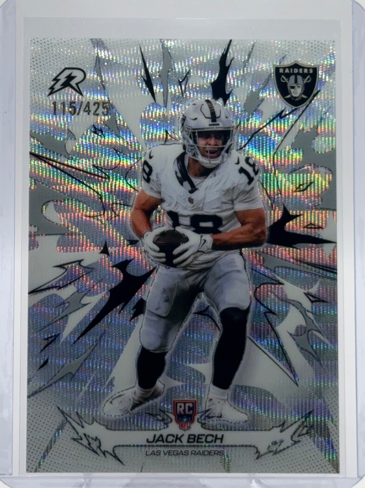 2025 Topps Resurgence - Jack Bech Silver Wave /425 Rookie (RC) Raiders 