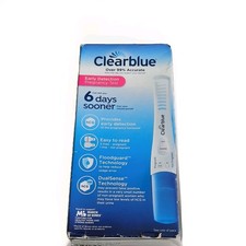 Clearblue Early Detection Pregnancy Test   5 Count   Damaged Box unopened 