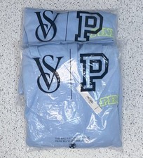 Victoria's Secret PINK Ivy Fleece Campus Pullover Hoodie Medium NWT Blue Dancer