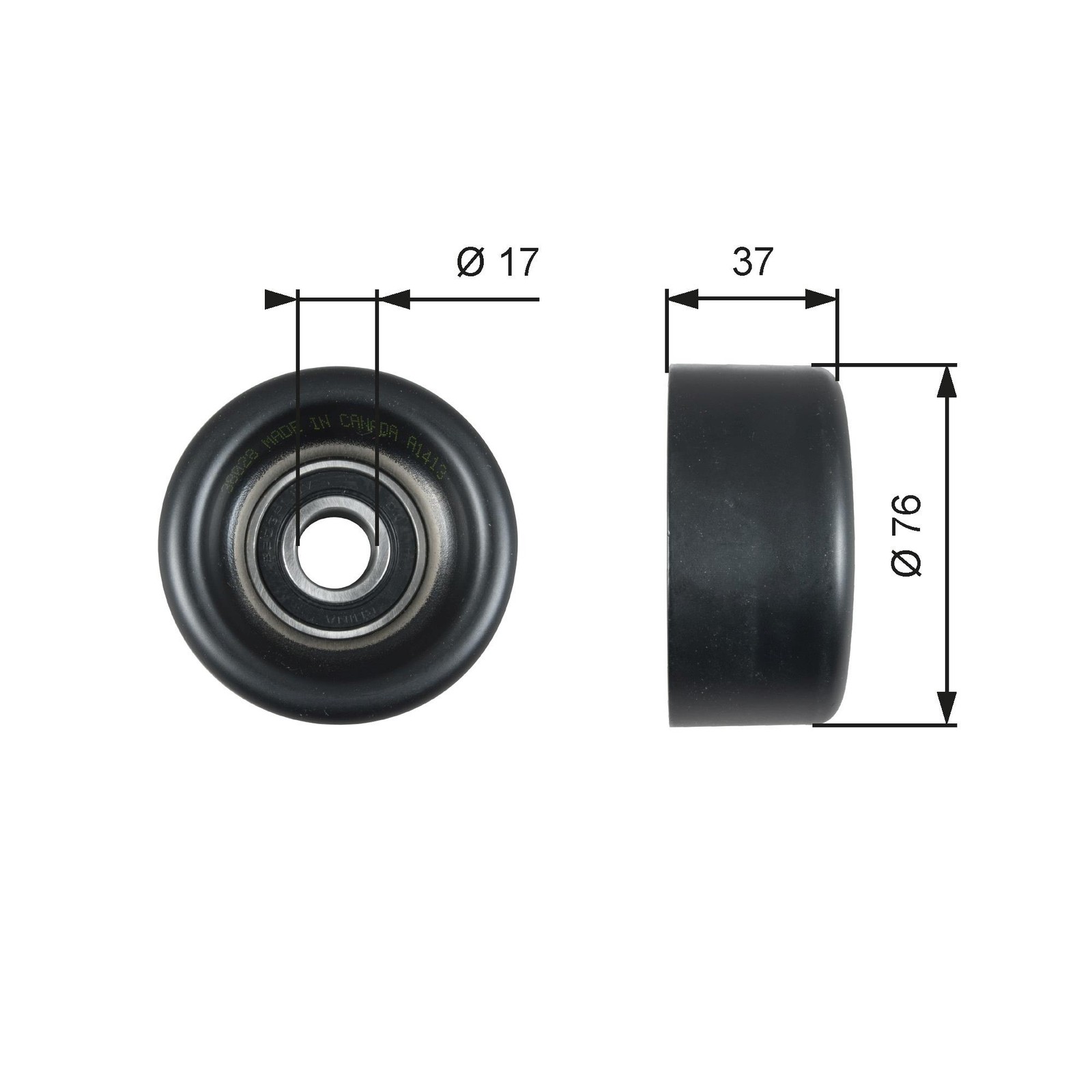 Gates DriveAlign V-Ribbed Belt Idler Pulley - T38028 - Equivalent to OE Quality - Image 26