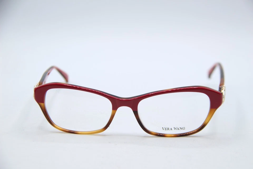 NUEVAS GAFAS VERA WANG V338 CT ROJO HABANA MARCOS AUTÉNTICOS 51-17 Foto 2 de 4