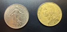 1967 France 1 Franc - Beautiful Coin - and a 1968 20 Centimes coin French