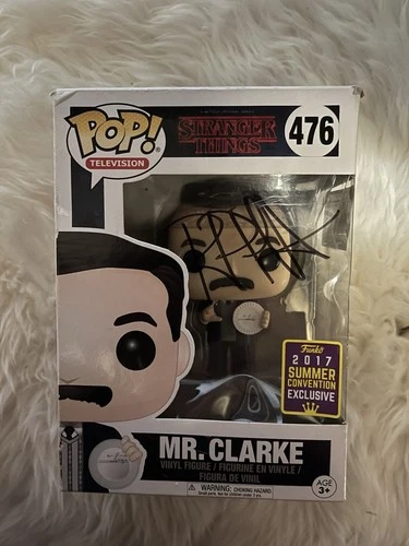 Funko Pop! Stranger Things Mr. Clarke #476 2017 Summer Convention Autographed