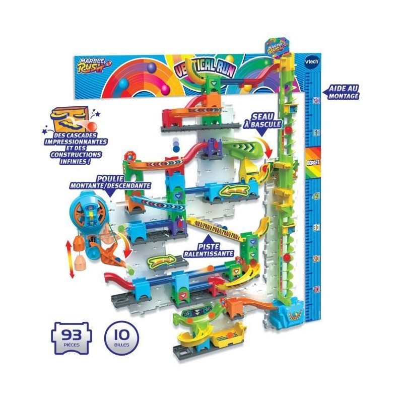 VTech Marble Rush Ultimate Vertical Run V100E circuit de billes solide sans blocage pour enfant