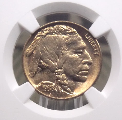 1938 "D/D" Indian Head BUFFALO Nickel 5c NGC MS66 #055 Gem BU Unc ECC&C, Inc.