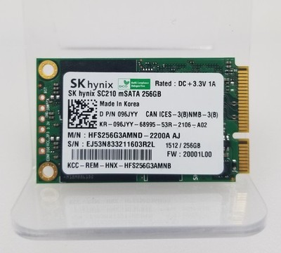 SK HYNIX 256GB SC210 mSATA SSD HFS256G3AMND-2200A AJ 096JYY 60 DAYS WARRANTY