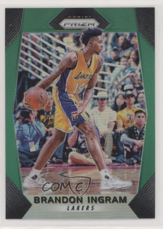 2017-18 Panini Prizm Green Prizm Brandon Ingram #284 ry1