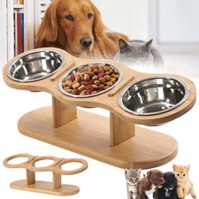 Raised Dog Bowl Cat Dog Food Feeding Station Pet Cat Food Water Bowls with Stand