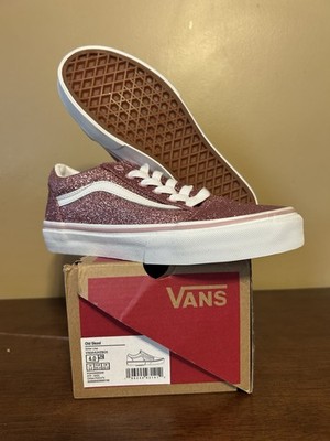 NEW Vans Old Skool Glitter Lilas Girls Size 4 Big Kids VN0A4UHZBD5 New With Box