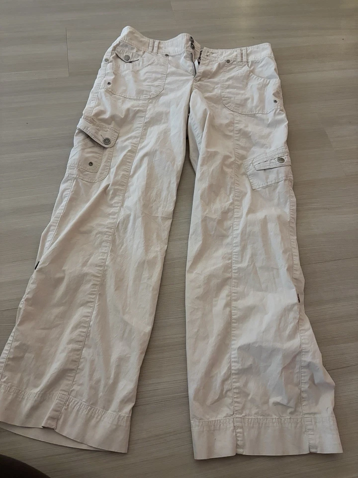 Pantalones cargo holgados de tiro bajo para mujer talla 9 Y2K pierna ancha lindo estilo y compañía Foto 2 de 4