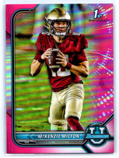 McKenzie Milton 2022 1st Bowman Chrome U #13 Florida State PINK REFRACTOR