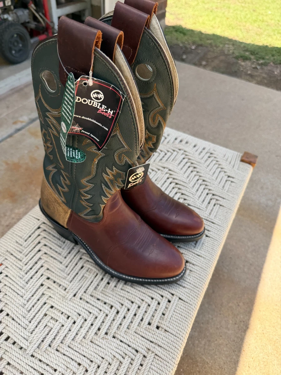 Double-H Boots with Upper Leather Brown Boots for Men for  display picture 2