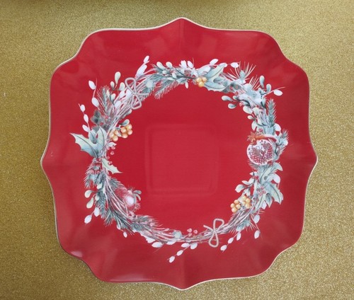 Brandani Piatto di Portata Carol Porcellana 24x24 cm