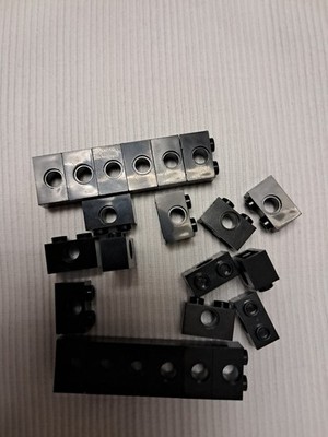 LEGO Technik 23 x Lochbalken 1 x 2 Schwarz 1 Loch Gebraucht Zustand Gut