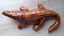 Vintage Crocodile Alligator Figurine 15''