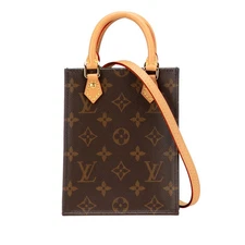 Louis Vuitton Petite Sacpla Monogram PVC Shoulder Bag Brown #R914011