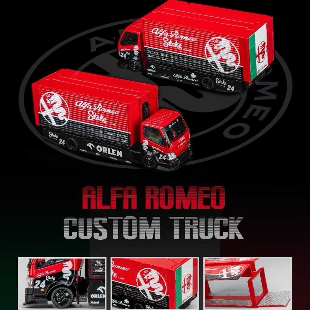 Micro Turbo 1:64 Alfa Romeo Custom Truck Diecast Model Race Livery