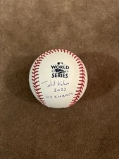 Todd Kalas Autographed 2022 World Series Baseball Houston Astros