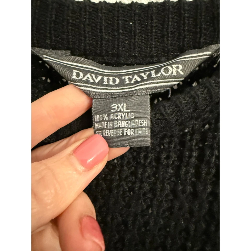 David Taylor Nuevo Para Hombre 3XL Clásico De Colección Años 90 Cuello Redondo Pescador Cable Tejido Suéter Foto 4 de 4