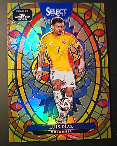 Luis Diaz #26 2022 Panini Select FIFA Stained Glass card