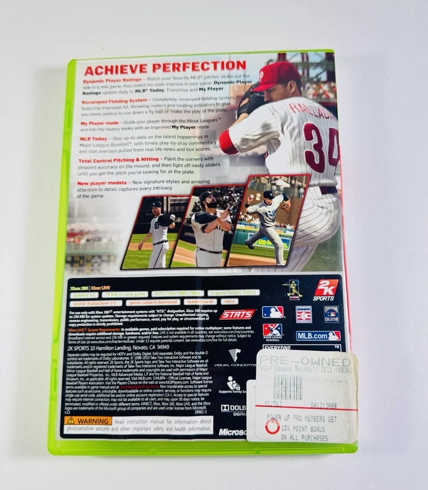 Major League Baseball 2K11 For Xbox 360 Complete With Manual ML410 - Image 3 of 3