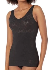 BALI Comfort Revolution FIRM Control Black Shapewear Lace Tank Top Womens Size L