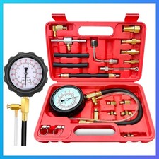 0-140PSI Fuel Pressure Tester Gauge Kit Gasoline Cars Trucks Motorcycles