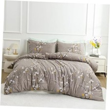 Vintage Garden Floral Comforter Queen 90"x90" A attractive Floral dark Grey