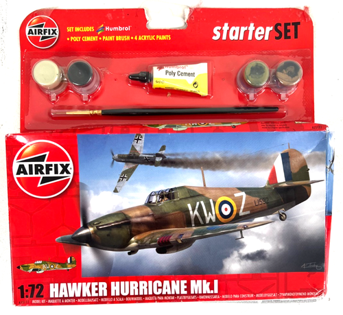 AirFix, Hawker Hurricane, Mk.l Starter Set, 1:72, Unopened