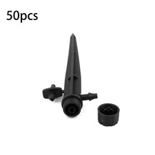 50Pack Adjustable Water Flow Irrigation Dripper Nozzle Stake Emitter Drip f