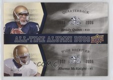 2013 Upper Deck University of Notre Dame Brady Quinn Rhema McKnight #ATAD-QM 0l1
