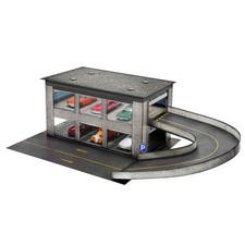 1/64 Slot Car Parking Garage Photo Real Kit Track Layout Hotwheels